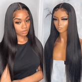Long Straight Lace Front 100% Human Hair Wig - Anellace